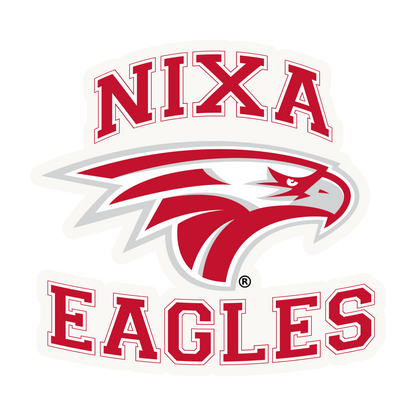 NIXA® “EAGLES” Wordmark + Eagle — Official Athletic Die-Cut Vinyl Decal (Matte)